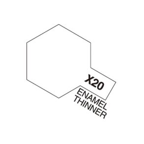 X-20A Thinner, Acrylic 250 ml (penselmaling, blank) - Tamiya